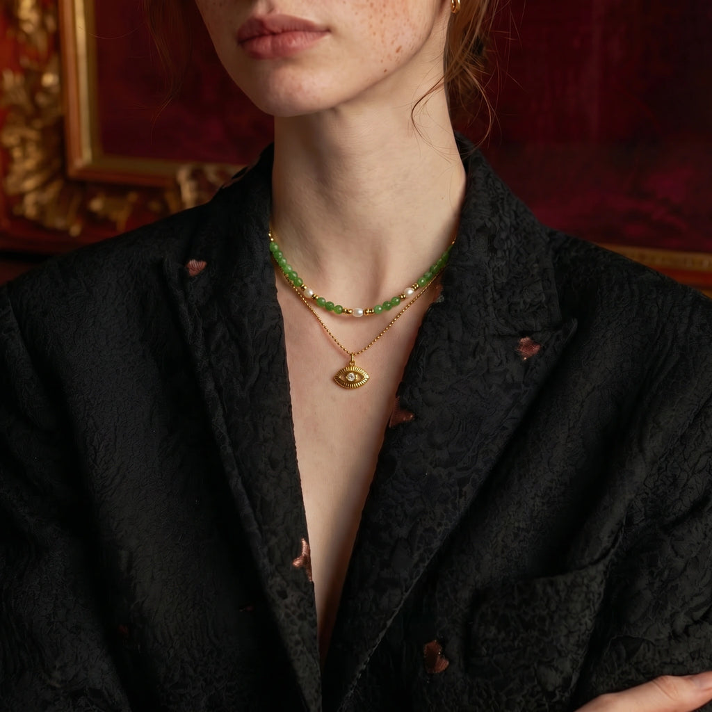 Mystic Eye Layered Necklace by NÓDRÉ
