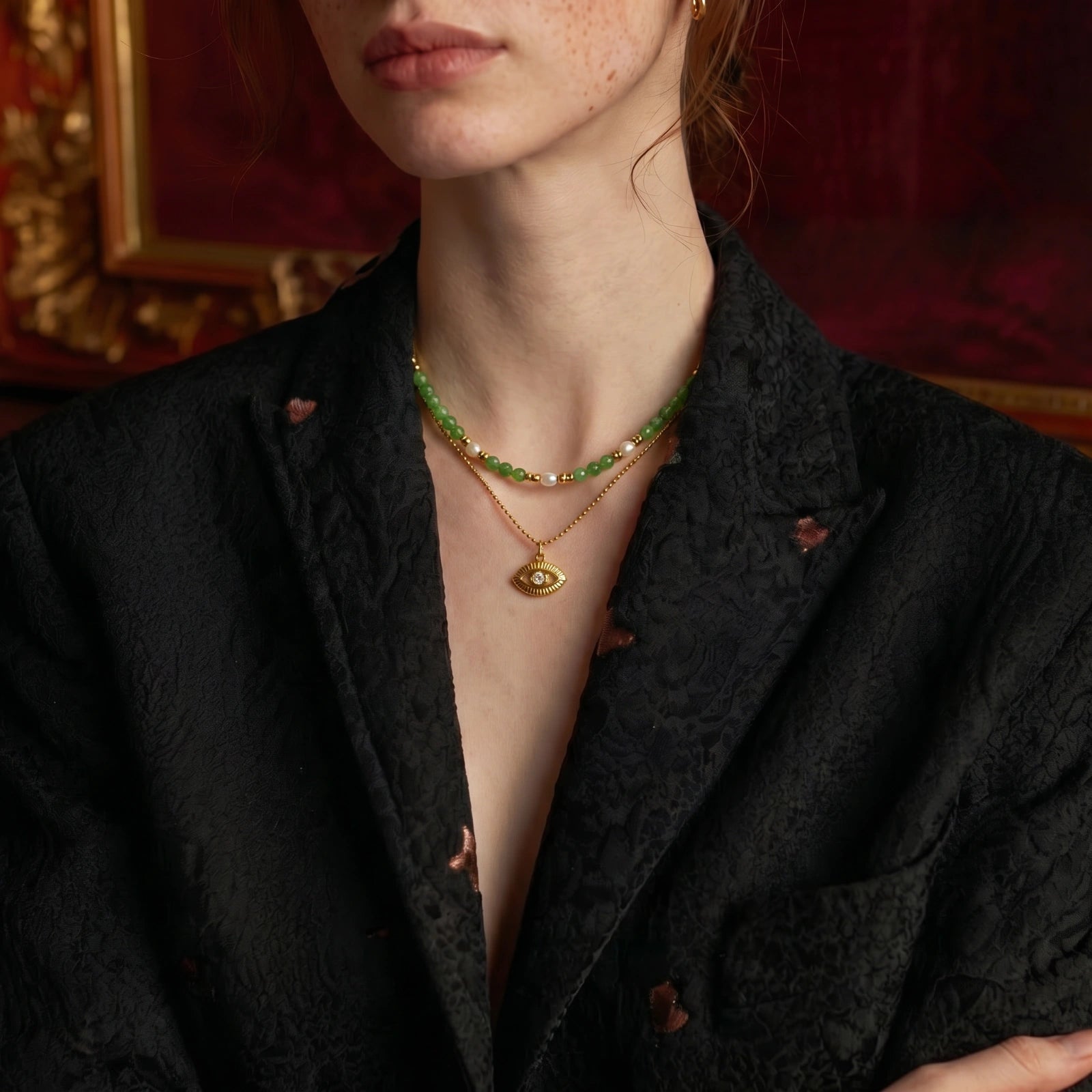 Mystic Eye Layered Necklace by NÓDRÉ