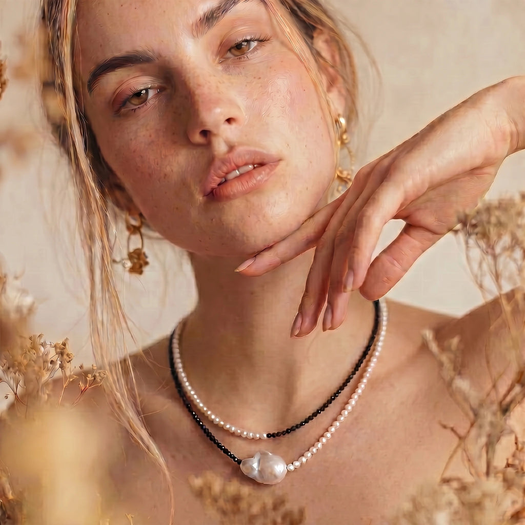 Moonlit Layers Necklace by NÓDRÉ