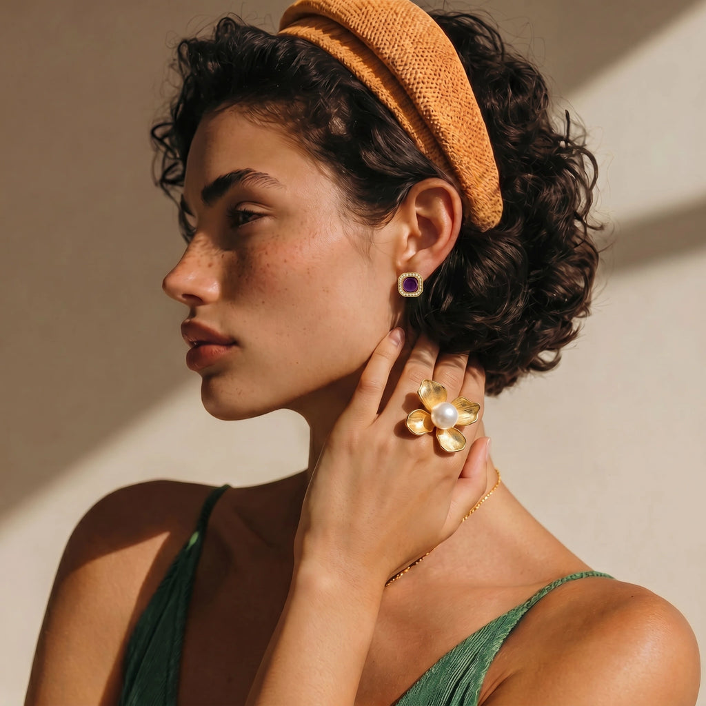 Blooming Pearl Statement Ring by NÓDRÉ