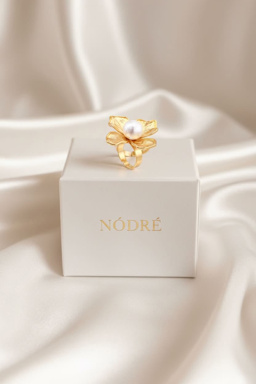 Blooming Pearl Statement Ring by NÓDRÉ