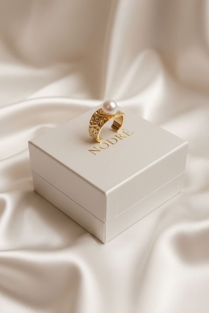 Golden Tide Pearl Ring