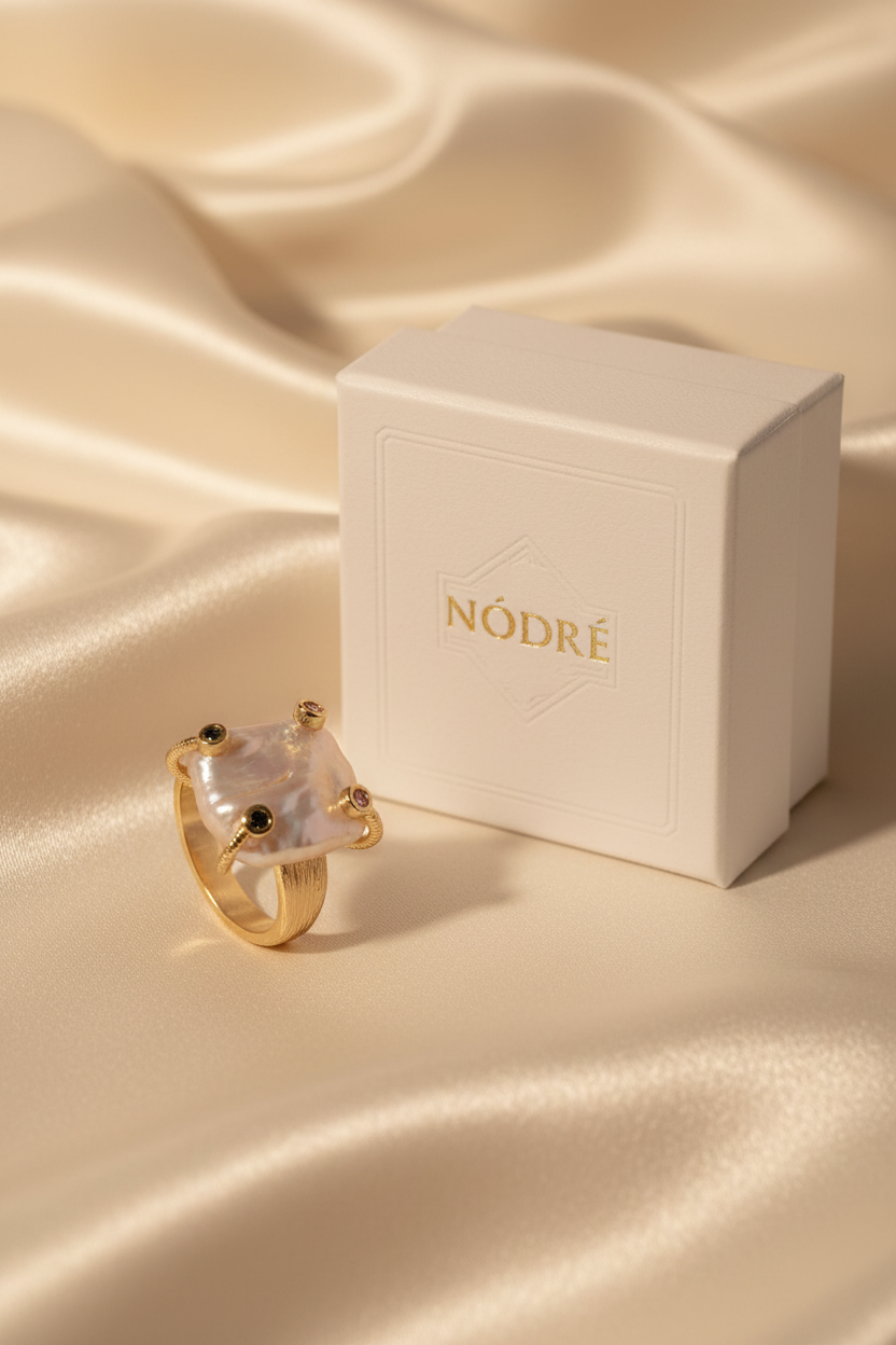 Baroque Pearl Ring Scene