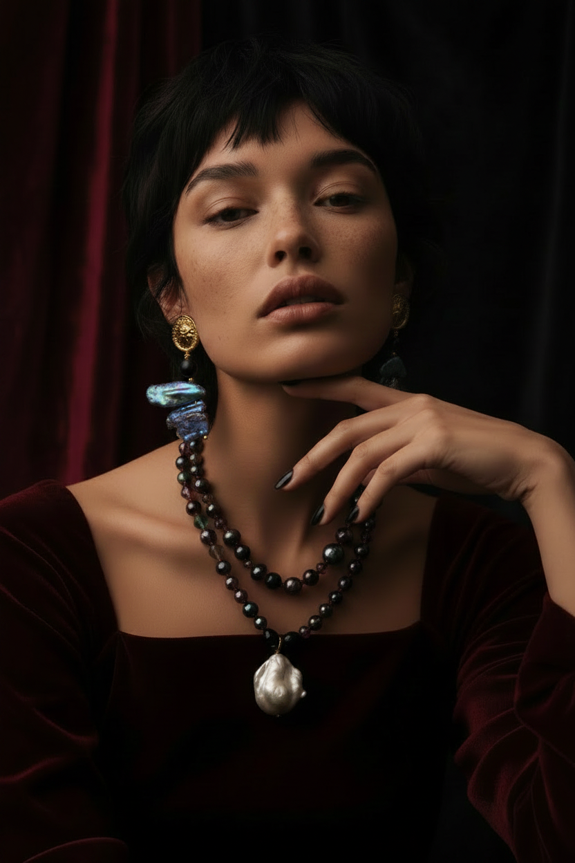Dark Romance Correct Earrings Model