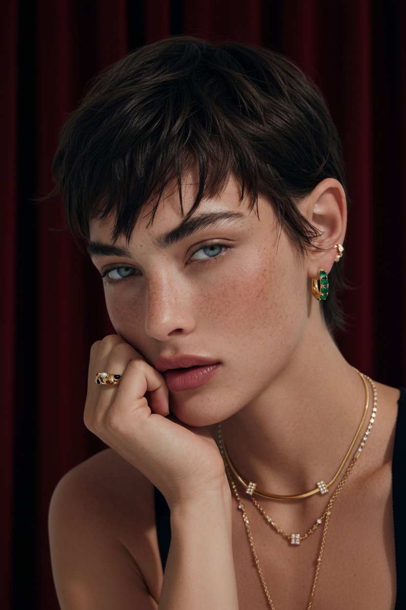 Dark Romance Gold Multi-Stone Model