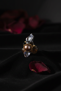 DR-4 Dark Pearl Cluster Ring