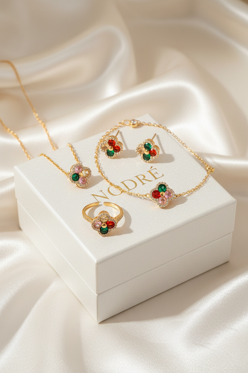 Lucky Clover Jewelry Set by NÓDRÉ