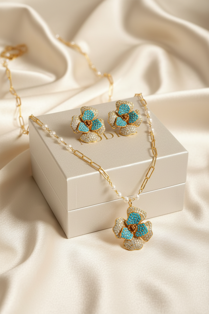 Blooming Sapphire Set by NÓDRÉ