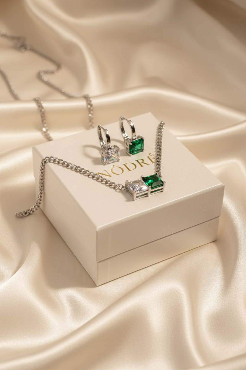 Emerald Geo Set by NÓDRÉ