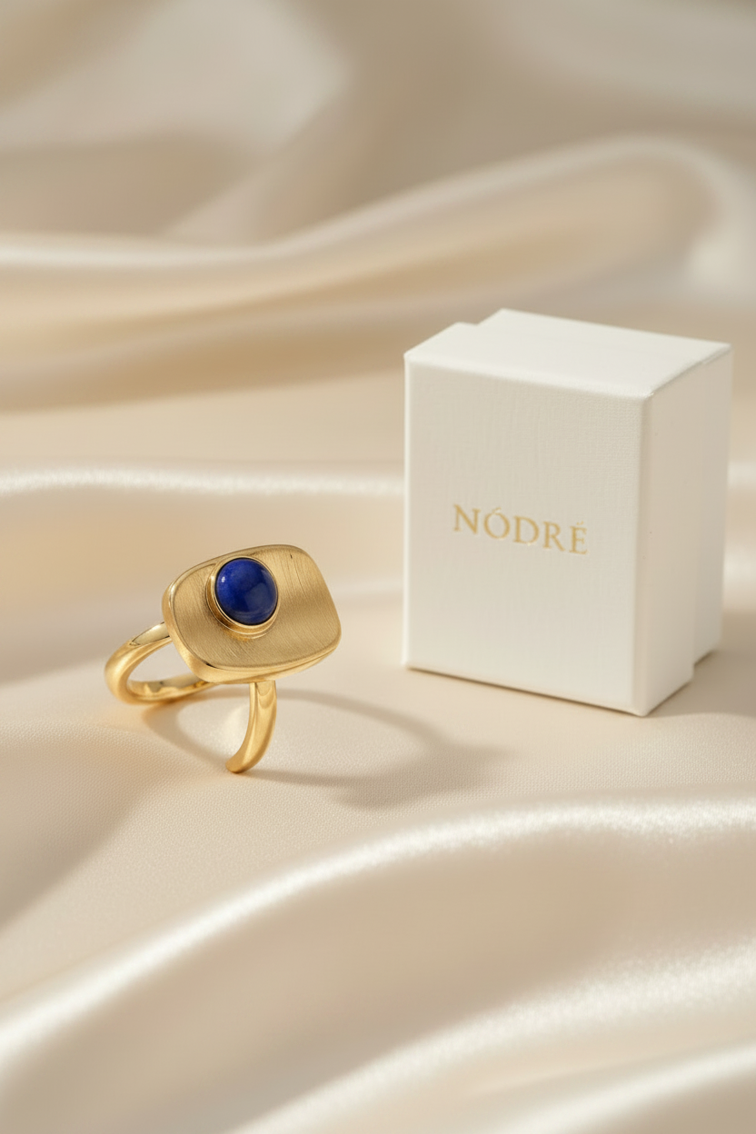 Gold Lapis Lazuli Ring Scene - Redo