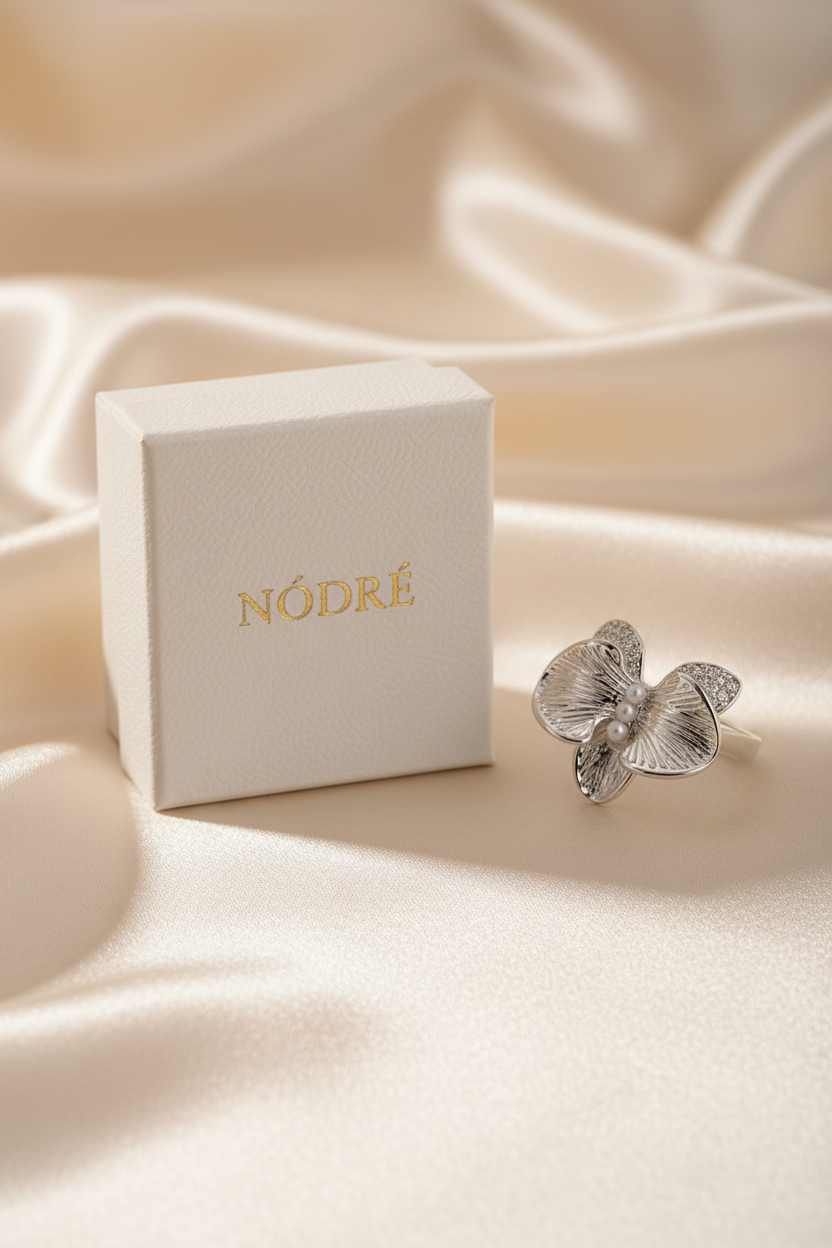 Silver Butterfly Ring Scene
